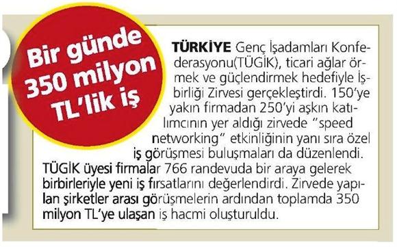 Speed Networking ve 350 Milyon TL Ticaret.
