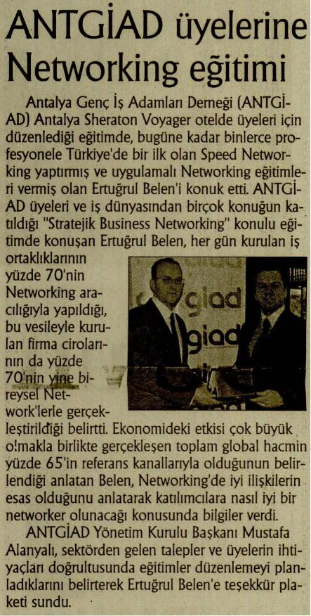 ANTGİAD Üyelerine Networking Eğitimi.