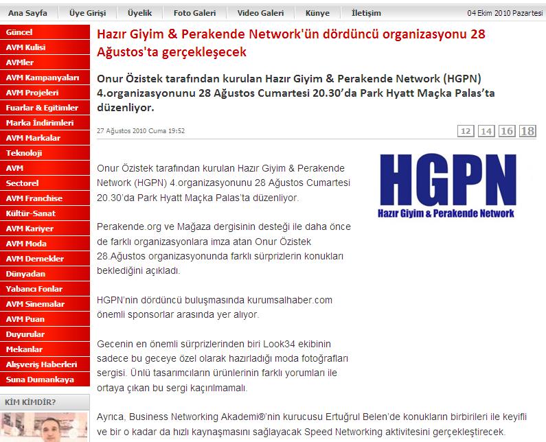 Hazır Giyim &Perakende Network'ün Dördüncü Organizasyonu 28 Ağustos'ta Gerçekleşecek.