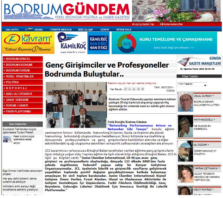 Genç Girişimciler ve Profesyoneller Bodrumda Buluştular.