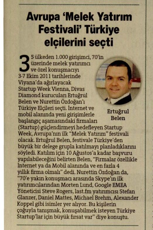 Avrupa'nın İlk Melek Yatırım Festivali.
