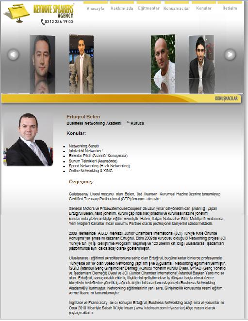 Ertuğrul Belen Keynote Speakers'a Katıldı.
