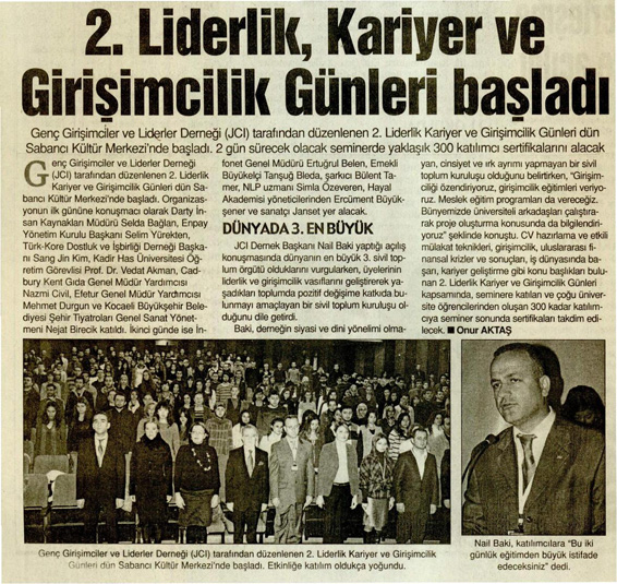2. Liderlik, Kariyer ve Girişimcilik Günleri Başladı.