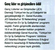 Genç Lider ve Girişimcilere Ödül.
