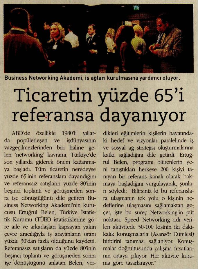 Ticaretin Yüzde 65'i Networking!.