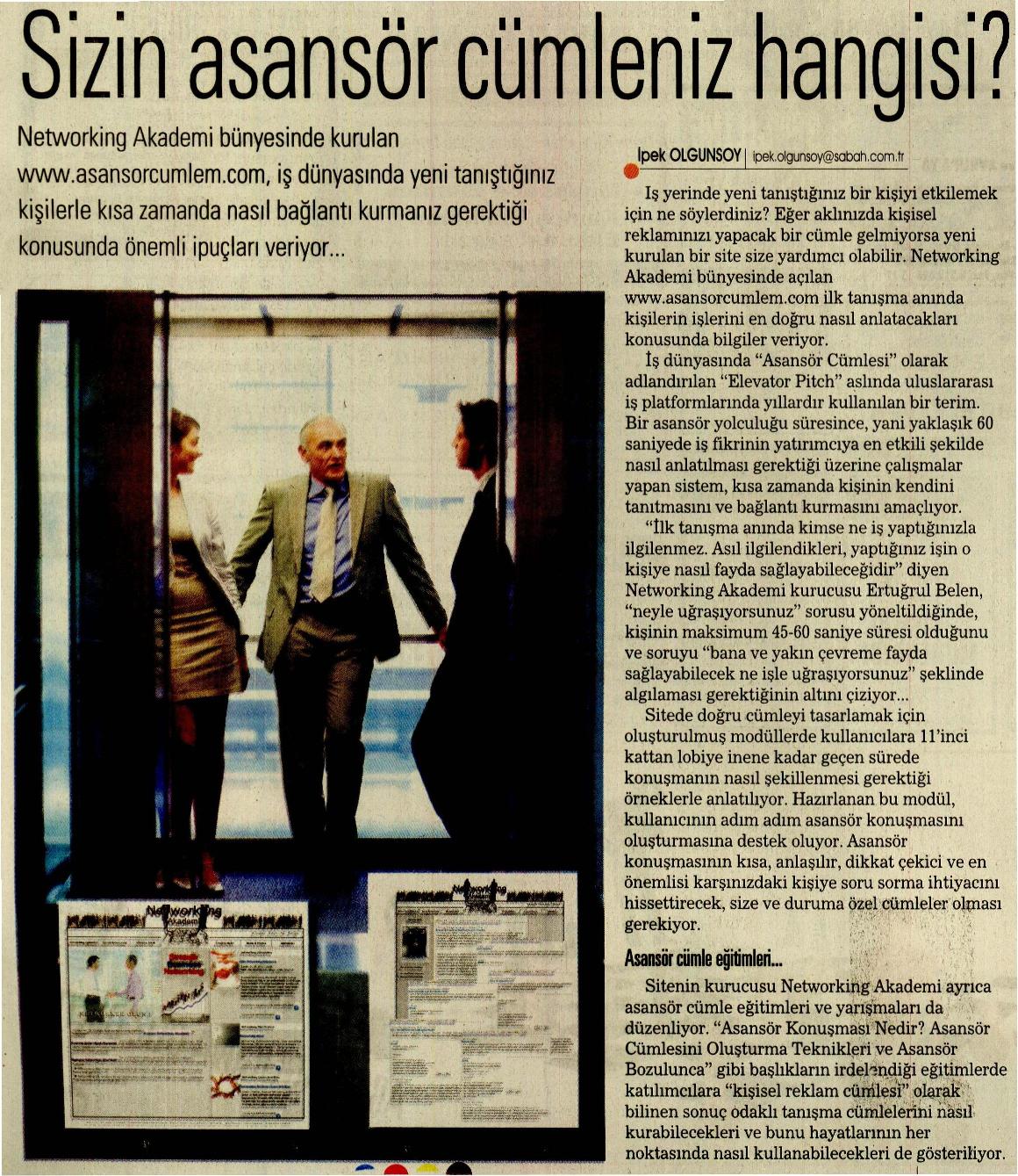 Sizin Asansör Cümleniz Hangisi?.