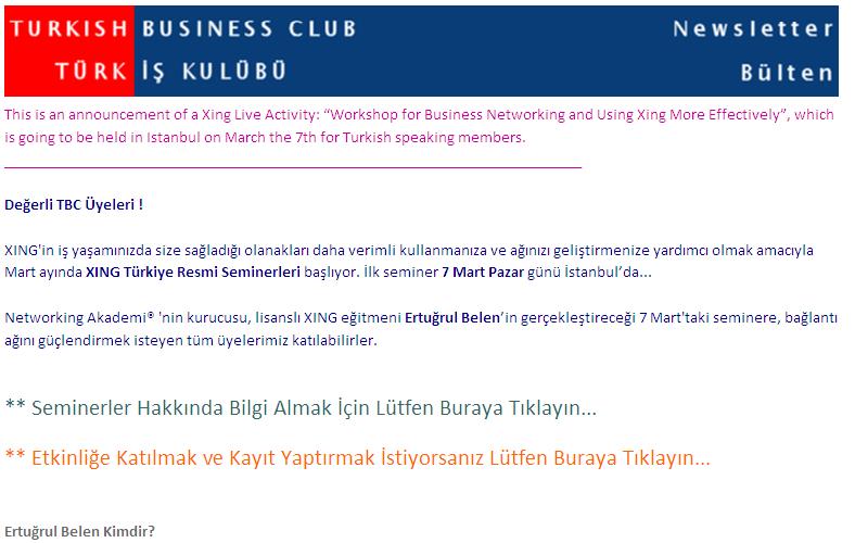 İlk Türkçe Uluslararası Networking Semineri İstanbul'da Gerçekleşti!.