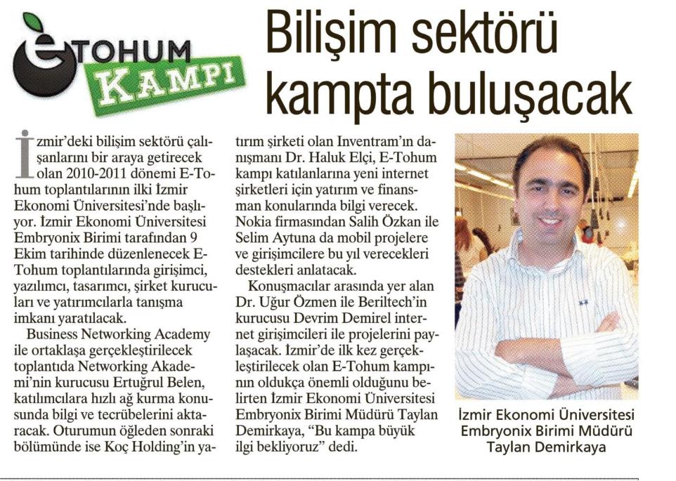 Bilişim Sektörü Kampta Buluşacak.