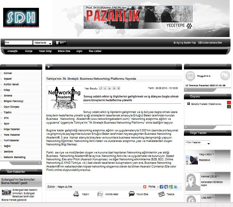  İlk Stratejik Business Networking Platformu .