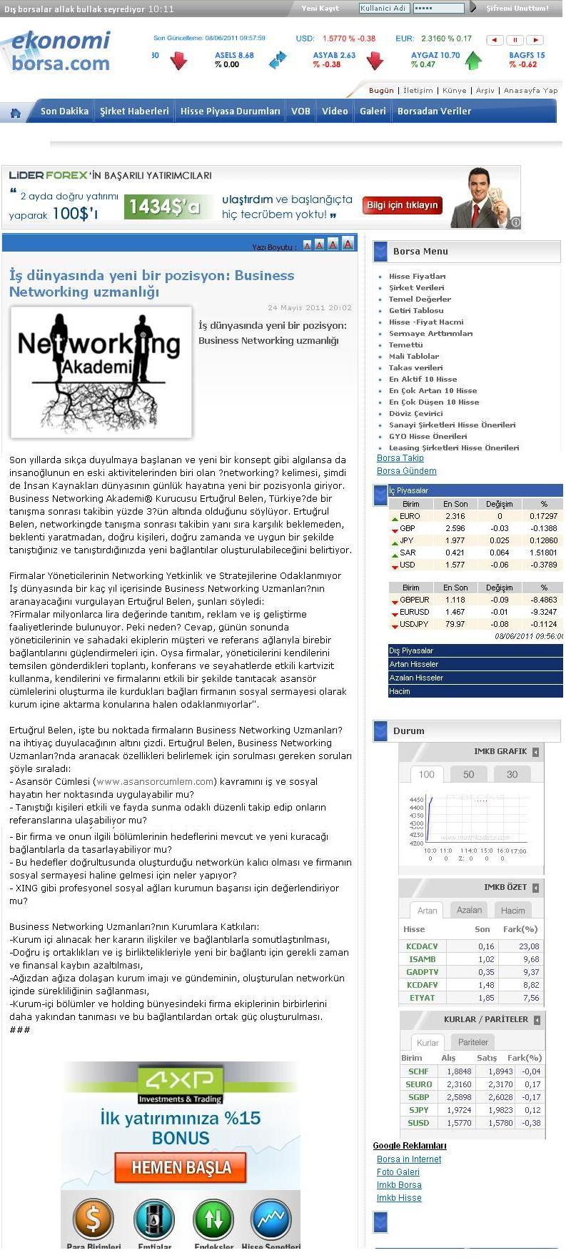 Business Networking Uzmanlığı.