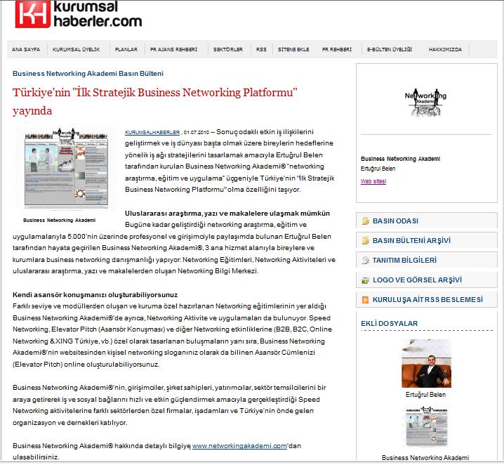 Uygulamalı Business Networking Platformu.