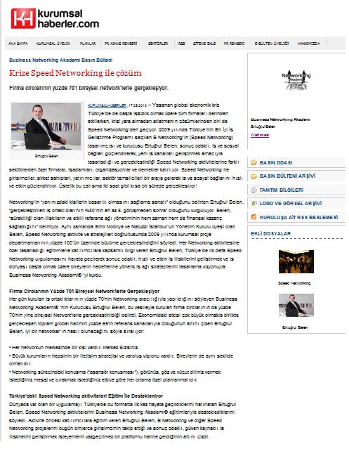 Krize Speed Networking İle Çözüm.