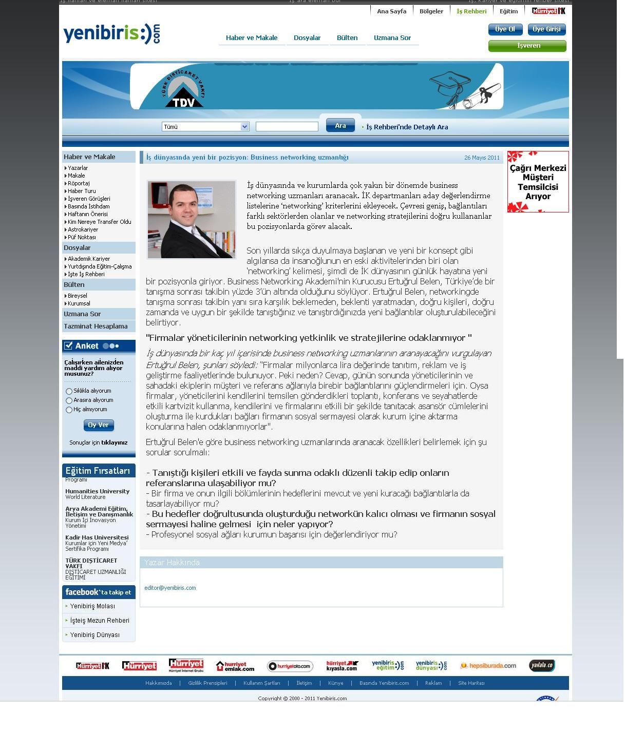 İş Dünyasında Yeni Bir Pozisyon: Business Networking Uzmanlığı.