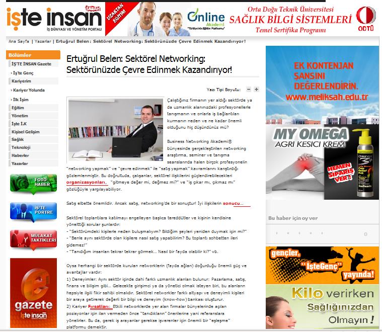 Sektörel Networking: Sektörünüzde Çevre Edinmek Kazandırıyor!.